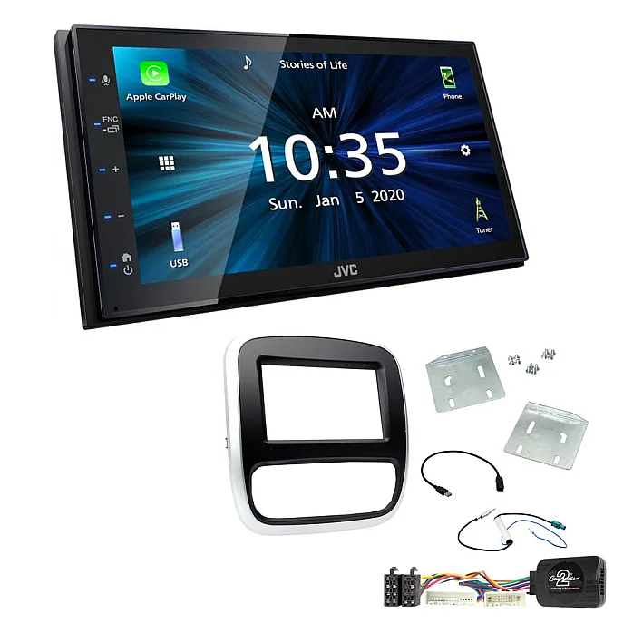 Vauxhall Vivaro 2014-2018 JVC 6.8" Bluetooth Digital Media Car Play / Android Auto Stereo Upgrade Kit