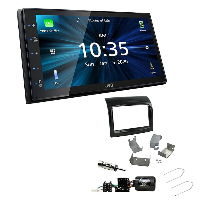 Citroen Relay 2012-2014 JVC KW-M560BT 6.8" Bluetooth Digital Media Car Play / Android Auto Stereo Upgrade Kit