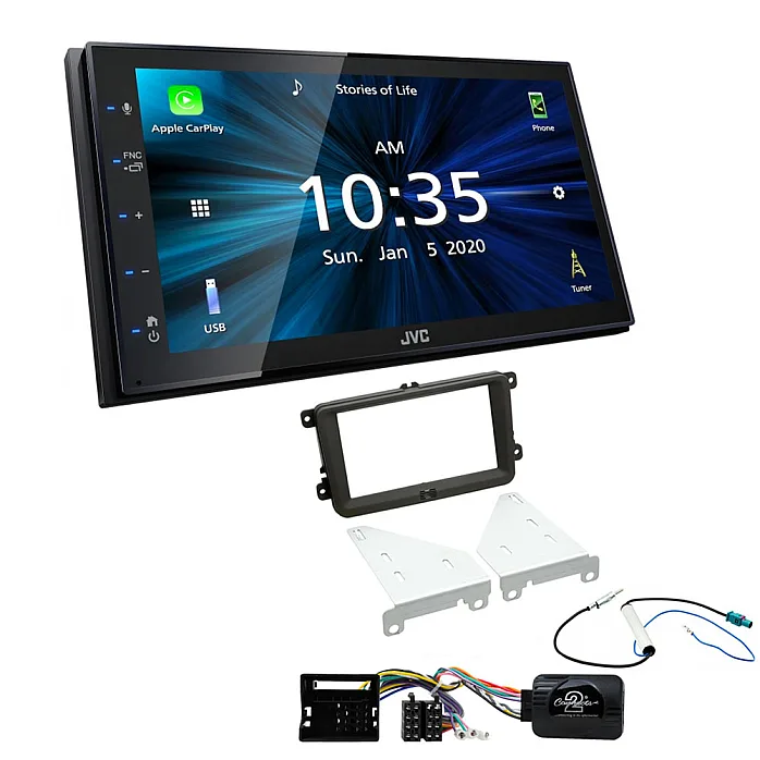 Volkswagen Transporter T5 / T5.1 2009-2015 JVC 6.8" Bluetooth Digital Media Car Play / Android Auto Stereo Upgrade Kit