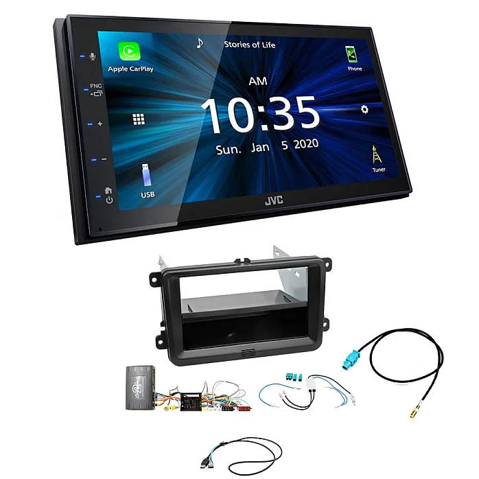 VW T6 2015 - 2019  JVC 6.8" Bluetooth Digital Media Car Play / Android Auto Stereo Upgrade Pack
