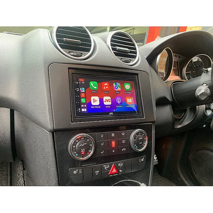 Mercedes-Benz ML JVC KW-M560BT 6.8" Bluetooth Digital Media Car Play / Android Auto Stereo Upgrade Kit