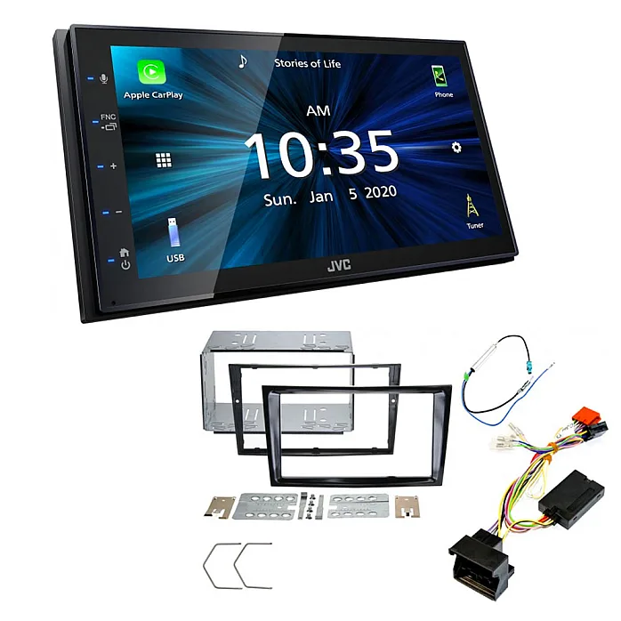 Vauxhall Corsa D (2006-2014) JVC KW-M560BT 6.8" Bluetooth Digital Media Car Play / Android Auto Stereo Upgrade Kit