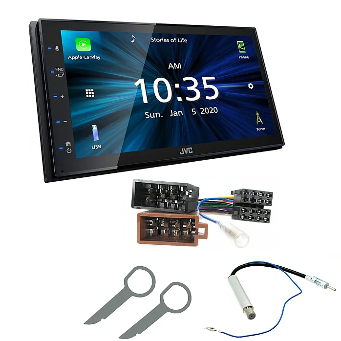 Volkswagen JVC KW-M560BT 6.8" Bluetooth Digital Media Android Auto Stereo Upgrade Kit