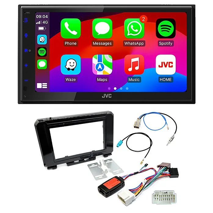 Suzuki Jimny 2018> JVC 6.8" CarPlay / Android Auto USB, Bluetooth Car Stereo Upgrade Pack