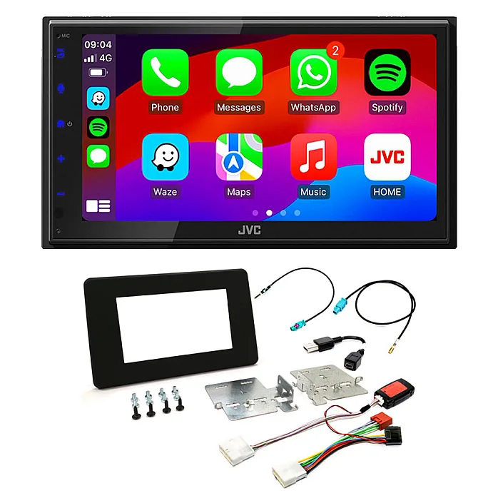 Vauxhall Movano 2020 - 2021 JVC 6.8" CarPlay / Android Auto USB, Bluetooth Car Stereo Upgrade Pack