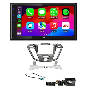 Ford Transit Custom 2012-2021 JVC 6.8" CarPlay / Android Auto USB, Bluetooth Car Stereo Upgrade Pack