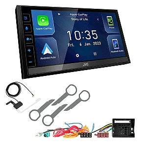VW Transporter T5 2006-2009 JVC 6.8" Screen USB Bluetooth Wireless CarPlay / Android Auto Stereo Upgrade Pack