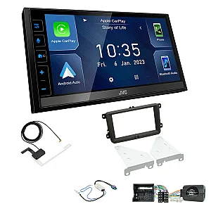 VW Beetle, Caddy, Jetta, Sharan, T-6 JVC 6.8" Screen USB Bluetooth Wireless CarPlay / Android Auto Stereo Upgrade Pack