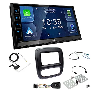 Vauxhall Vivaro (2014-2018) JVC 6.8" Screen USB Bluetooth Wireless CarPlay / Android Auto Stereo Upgrade Pack