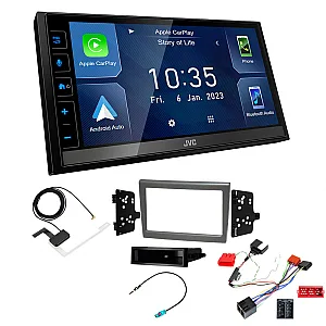 Porsche 911, Boxster, Cayman JVC 6.8" Screen USB Bluetooth Wireless CarPlay / Android Auto Stereo Upgrade Pack