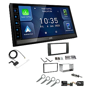 Ford Focus, Fiesta, Transit JVC 6.8" Screen USB Bluetooth Wireless CarPlay / Android Auto Stereo Upgrade Pack