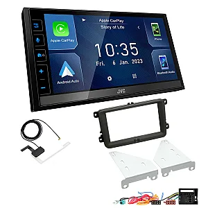 Volkswagen JVC 6.8" Screen USB Bluetooth Wireless CarPlay / Android Auto Stereo Upgrade Pack