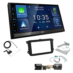 Volkswagen EOS, Fusca, Golf, Jetta JVC 6.8" Wireless CarPlay / Android Auto USB, Bluetooth Stereo Upgrade Pack