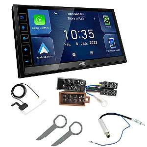 Volkswagen JVC 6.8" Screen USB Bluetooth Wireless Apple CarPlay / Android Auto Stereo Upgrade Pack
