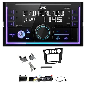 BMW 1 Series E81 (2007-2013) JVC Double Din Mechless USB, Bluetooth, AUX, iPod/iPhone Car Stereo Upgrade Pack