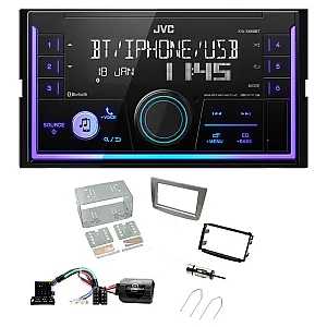 Alfa Romeo Mito 2008-2014 JVC Double Din Mechless USB, Bluetooth, AUX, iPod/iPhone Car Stereo Upgrade Pack