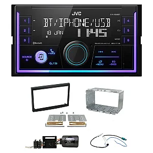 Citroen C2, C3 2005-2009 JVC Double Din Mechless USB, Bluetooth, AUX, iPod/iPhone Car Stereo Upgrade Pack