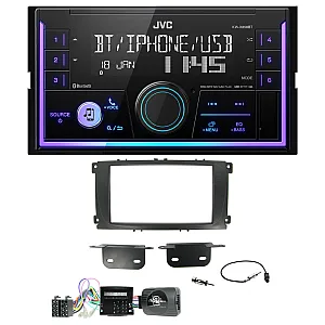 Ford Focus, Mondeo, S-Max  JVC Double Din Mechless USB, Bluetooth, AUX, iPod/iPhone Car Stereo Upgrade Pack
