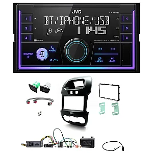 Ford Ranger 2012 - 2016  JVC Double Din Mechless USB, Bluetooth, AUX, iPod/iPhone Car Stereo Upgrade Pack