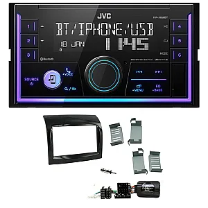Fiat Ducato 2012 - 2014 JVC Double Din Mechless USB, Bluetooth, AUX, iPod/iPhone Car Stereo Upgrade Pack