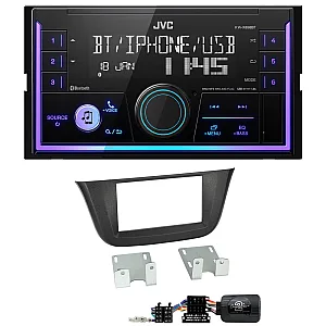 Iveco Daily 2014-2021 JVC Double Din Mechless USB, Bluetooth, AUX, iPod/iPhone Car Stereo Upgrade Pack