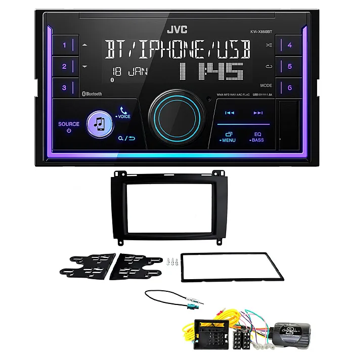 Mercedes Vito W447 (2015-2021) JVC Mechless USB, Bluetooth, AUX, iPod/iPhone Car Stereo Upgrade Pack