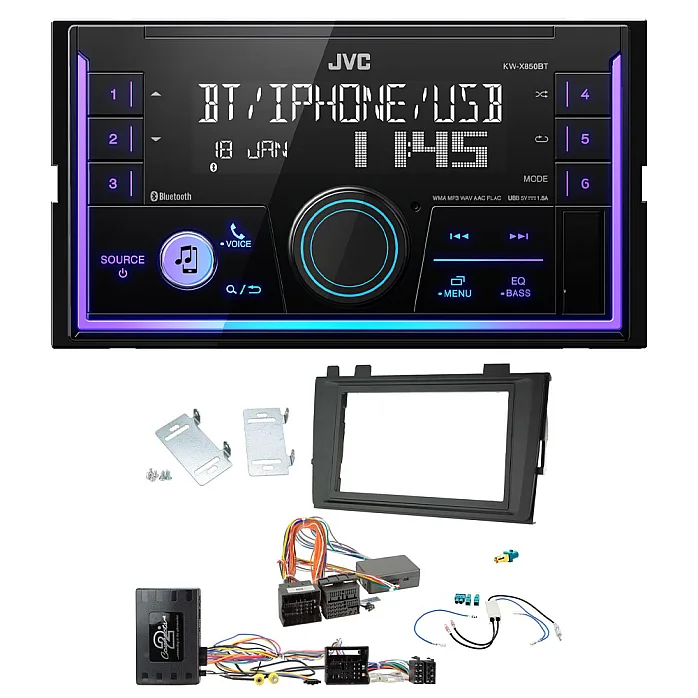 VW Transporter T6.1 JVC Mechless USB, Bluetooth, AUX, iPod/iPhone Stereo Upgrade Pack