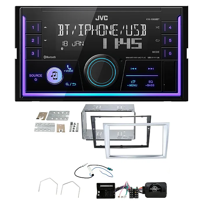 Vauxhall Astra, Antara, Zafira JVC Mechless USB, Bluetooth, AUX, iPod/iPhone Car Stereo Upgrade Pack