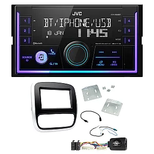Vauxhall Vivaro 2014-2018 JVC Mechless USB, Bluetooth, AUX, iPod/iPhone Car Stereo Upgrade Pack