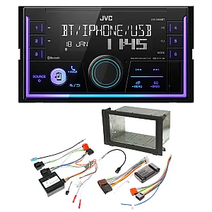 Saab 9-3 2006-2013 JVC Mechless USB, Bluetooth, AUX, iPod/iPhone Car Stereo Upgrade Pack