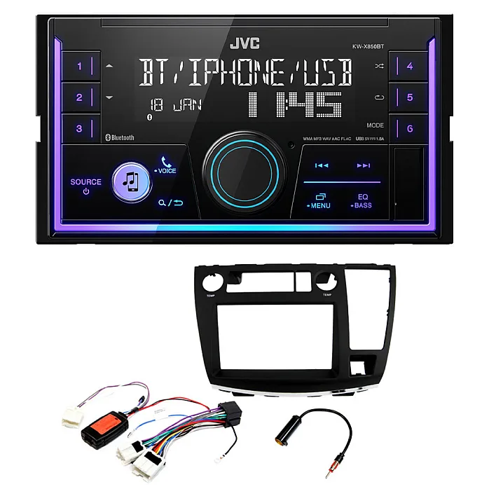 Nissan Elgrand (2002-2010) JVC Mechless USB, Bluetooth, AUX, iPod/iPhone Car Stereo Upgrade Pack