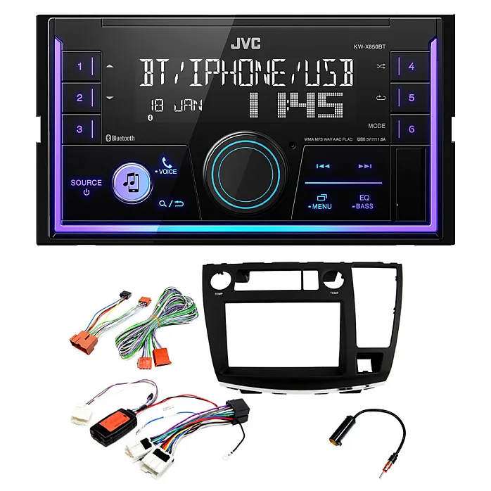 Nissan Elgrand E51 (2002-2010) JVC Mechless USB, Bluetooth, AUX, iPod/iPhone Car Stereo Upgrade Pack