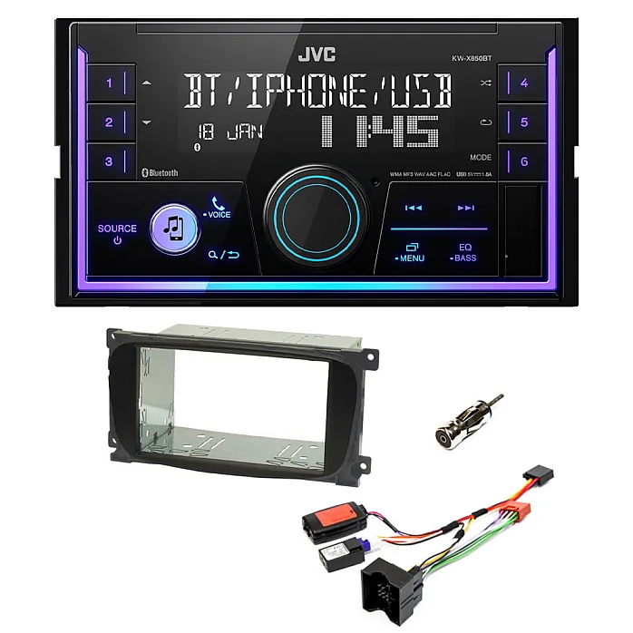JVC Mechless USB, Bluetooth, AUX, iPod/iPhone Car Stereo Upgrade Pack For Ford