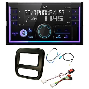 Fiat Talento 2016-2022 JVC Double Din Mechless USB, Bluetooth, AUX, iPod/iPhone Car Stereo Upgrade Pack