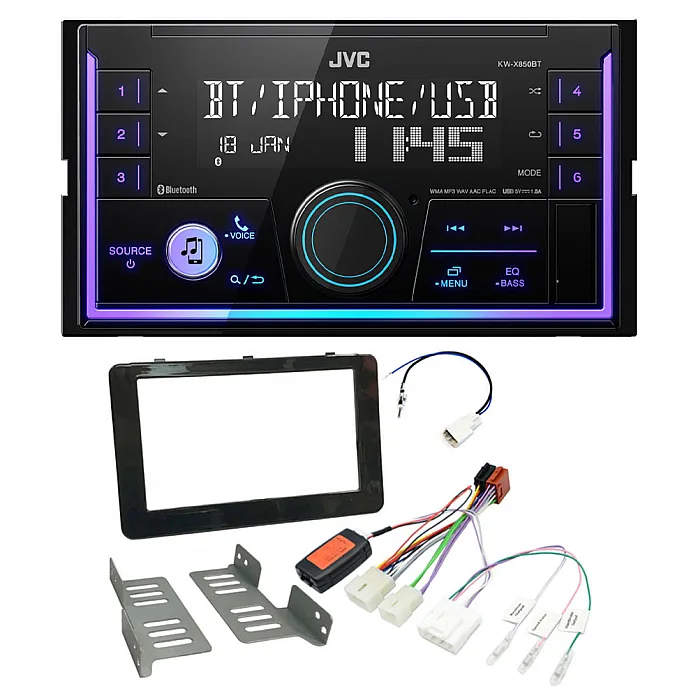 Toyota Hilux 2016> JVC Mechless USB, Bluetooth, AUX, iPod/iPhone Car Stereo Upgrade Pack