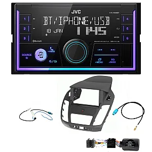 Ford Transit Connect 2019> JVC Double Din Mechless USB, Bluetooth, AUX, iPod/iPhone Car Stereo Upgrade Pack