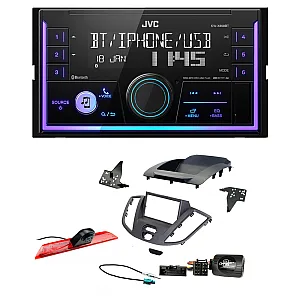 Ford Transit V363 2015 - 2021  JVC Double Din Mechless USB, Bluetooth, AUX, iPod/iPhone Car Stereo Upgrade Pack