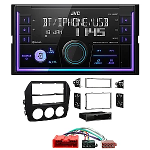 Mazda MX-5 (2009-2015) JVC Double Din Mechless USB, Bluetooth, AUX, iPod/iPhone Car Stereo Upgrade Pack