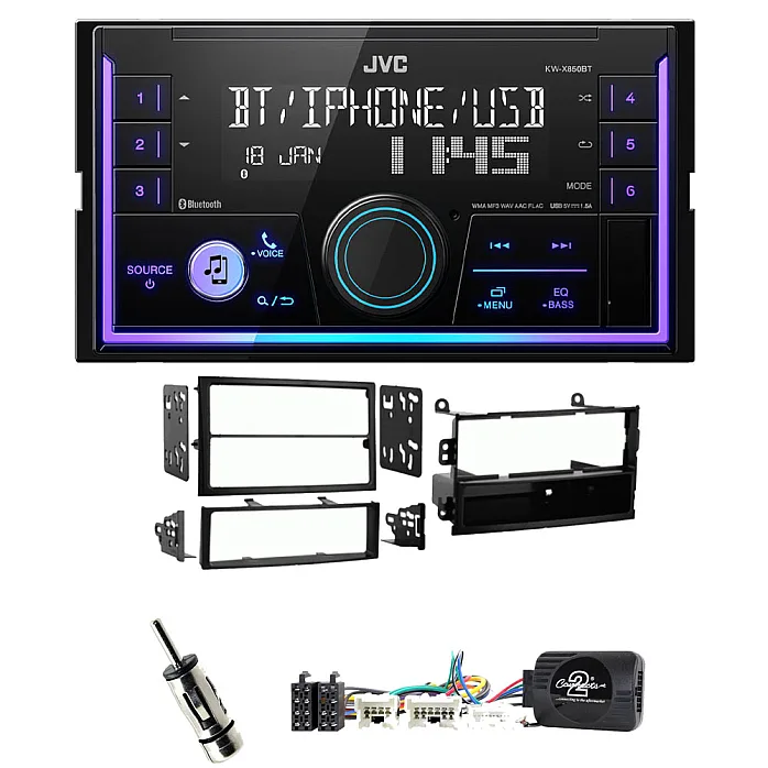 Nissan 350z (2003-2006) BOSE JVC Mechless USB, Bluetooth, AUX, iPod/iPhone Car Stereo Upgrade Pack