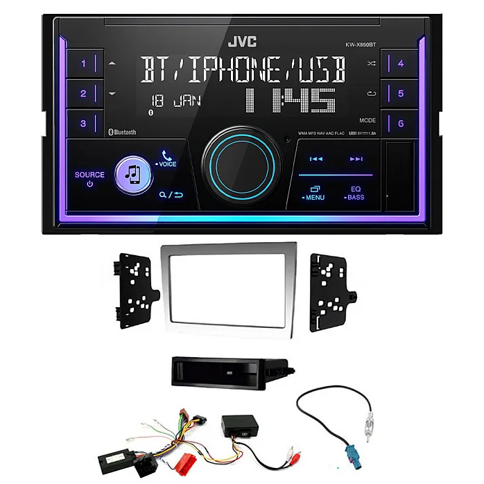 Porsche 997, Boxster, Cayman JVC Mechless USB, Bluetooth, AUX, iPod/iPhone Car Stereo Upgrade Pack