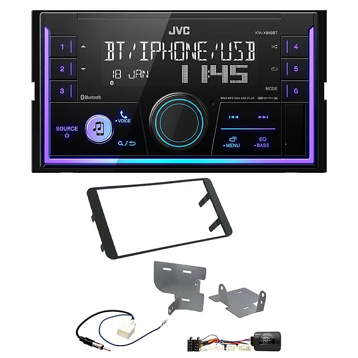Toyota GT86 2012-2021 JVC Mechless USB, Bluetooth, AUX, iPod/iPhone Car Stereo Upgrade Pack
