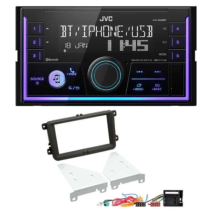 Volkswagen JVC Mechless USB, Bluetooth, AUX, iPod/iPhone Stereo Upgrade Pack