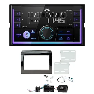 Fiat Ducato (2015-2021) JVC Double Din Mechless USB, Bluetooth, AUX, iPod/iPhone Car Stereo Upgrade Pack