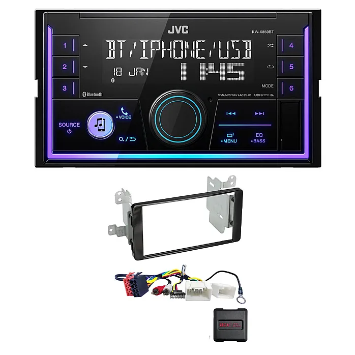 Mitsubishi L200, Triton 2015-2021 JVC Mechless USB, Bluetooth, AUX, iPod/iPhone Car Stereo Upgrade Pack