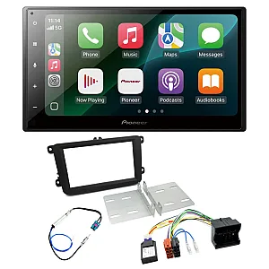 Pioneer 6.8" Wired Apple CarPlay / Android Auto Bluetooth Stereo Upgrade Pack For VW