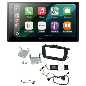 Fiat 500X 2015 - 2021 Pioneer 6.8" Wired CarPlay / Android Auto Bluetooth Stereo Upgrade Pack