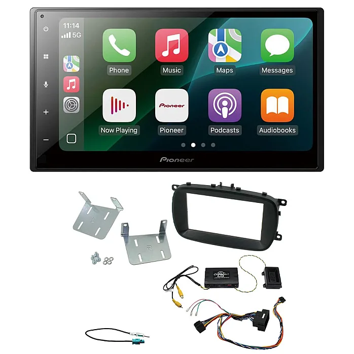 Fiat 500X 2015 - 2021 Pioneer 6.8" Wired CarPlay / Android Auto Bluetooth Stereo Upgrade Pack