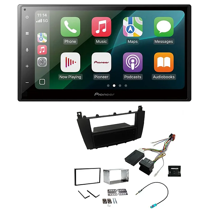 Mercedes C Class 2004 - 2007 Pioneer 6.8" Wired CarPlay / Android Auto Bluetooth Stereo Upgrade Pack