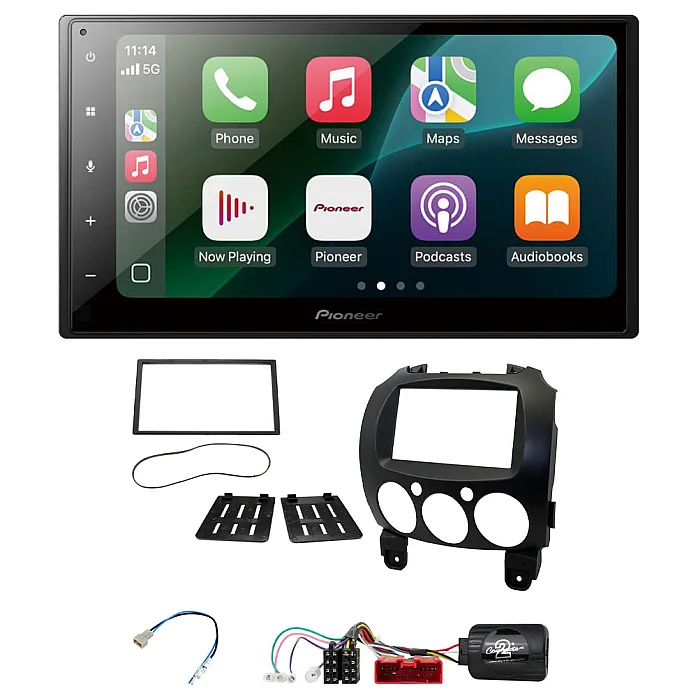 Mazda 2 (2008-2014) Pioneer 6.8" Wired CarPlay / Android Auto Bluetooth Stereo Upgrade Pack