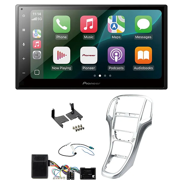 Vauxhall Astra 2010-2015 Pioneer 6.8" Wired CarPlay / Android Auto Bluetooth Stereo Upgrade Pack